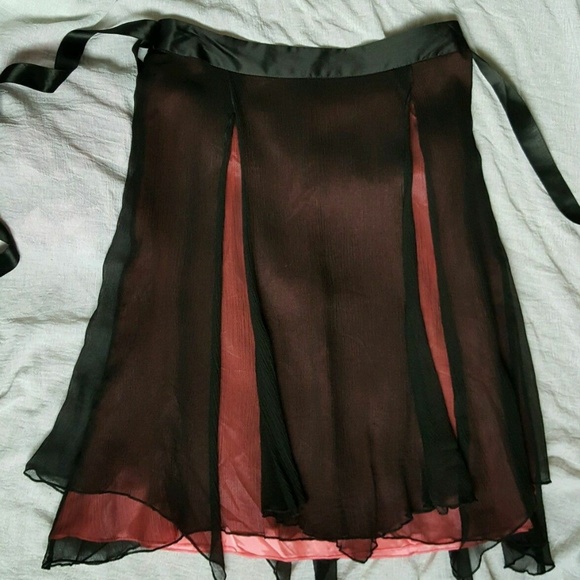 Free People Dresses & Skirts - Free People Black Chiffon Multi Layer Skirt